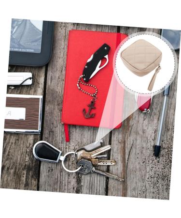 FOYTOKI Mini Makeup Bag - Multifunction Portable Tampon Holder - Reusable Period Bag - Beige 13x13cm - Buy Online on GoSupps.com