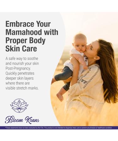 Bloom Krans Stretch Mark Cream for Pregnancy | Moisturizing Stretch Mark Remover & Prevention Lotion for Pregnant Belly & Postpartum Essentials - Buy Online on GoSupps.com