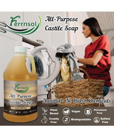 AP Castile Soap Liquid (1 Gallon) Unscented Fragrance-Free Refill Natural All-Purpose Soap for Home Hands and More Gentle Non-Toxic formula 128oz - Made in USA 128 Fl Oz (Pack of 1) - Buy Online on GoSupps.com