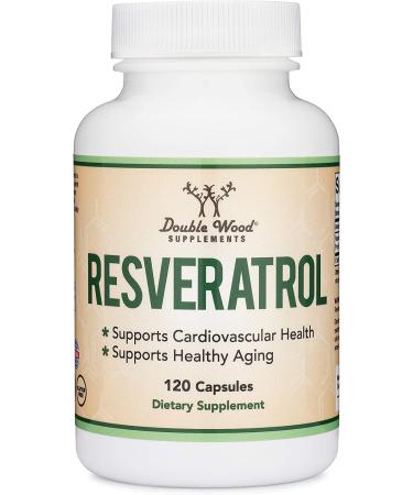 Resveratrol 500mg 120 Capsules - Anti-Aging Support with Natural Polygonum Root Extract - Double Wood Supplements - Buy Online on GoSupps.com