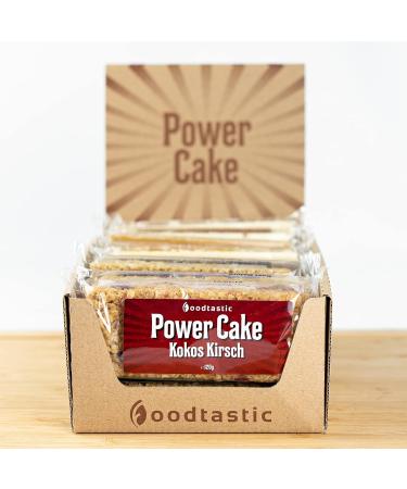 Foodtastic Power Cake Coconut Cherry | Handmade Oat Bars (10 x 120g) | Juicy Flapjack Energy Bars - Buy Online on GoSupps.com