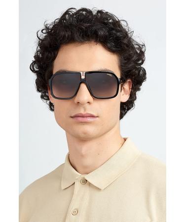 Carrera Men's 1014/S Shield Sunglasses Black/Brown Gradient 64mm - Buy Online on GoSupps.com