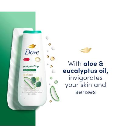 Dove Body Wash Invigorating with Aloe & Eucalyptus 4 Count - 20 oz | Refreshes & Invigorates Dry Skin - Buy Online on GoSupps.com