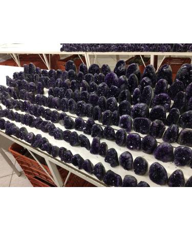 Top Natural Amethyst geode Cluster Quartz Crystal Specimen Crystal geode Reiki Random 1pc Beautiful Crystal Cluster (Size : 700g-800g) - Buy Online on GoSupps.com