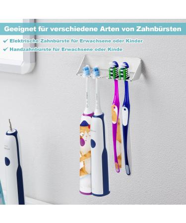 Yybo Stainless Steel Electric Toothbrush Holder - Wall-Mounted No Drilling Self-Adhesive Design for Efficient Bathroom Storage - Buy Online on GoSupps.com
