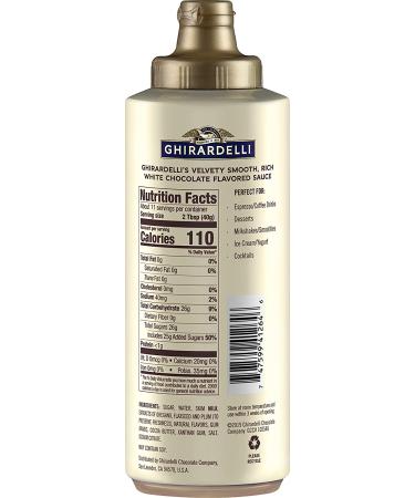Ghirardelli Premium White Chocolate Sauce 16 oz - Squeeze Bottle - Buy Online on GoSupps.com
