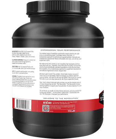 RevLabs Red Series ProRev Protein Powder - Vanilla - 25g Protein 1g Carbs Smooth Blend - International Shipping Available - Buy Online on GoSupps.com