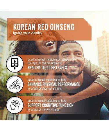 EBYSU Korean Red Ginseng Supplement Used in Herbal Medicine to Support Cognitive Function Increase Resistance to Stress & Increase Energy 120 Capsules (500 mg) - Buy Online on GoSupps.com