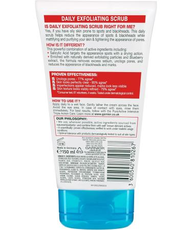 Pure Active Intensive Blackhead Exfoliating Face Scrub 150ml - Buy Online on GoSupps.com