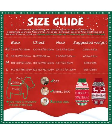 BWOGUE 2 Pack Cat and Dog Christmas Sweaters | Winter Knitwear for Kittys and Small Dogs - Buy Online on GoSupps.com