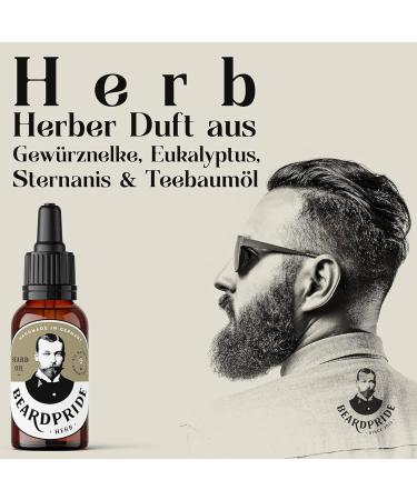 Beardpride Beard Oil for Men - 100% Natural Herb Blend | Softens & Nourishes | Ideal Gift for Men | Original Barbershop Formula - 30ml - Buy Online on GoSupps.com
