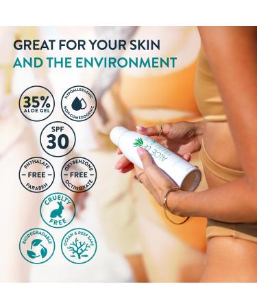 ALOE UP Suncare Bundle - Mineral Sunscreen Lotion SPF 50 White Collection Sunscreen Spray SPF 30 Aloe Ice Sunburn Relief Jelly SPF 25 Daily Moisturizer - 4 Items - Buy Online on GoSupps.com