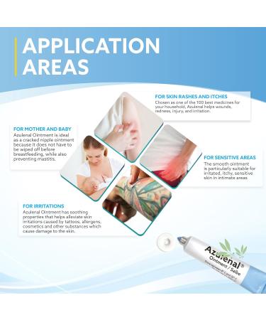Azulenal Wound and Healing Ointment - Natural Anti-Inflammatory Cream for Eczema & Baby Skin Care - 3 Pack 20g - Buy Online on GoSupps.com