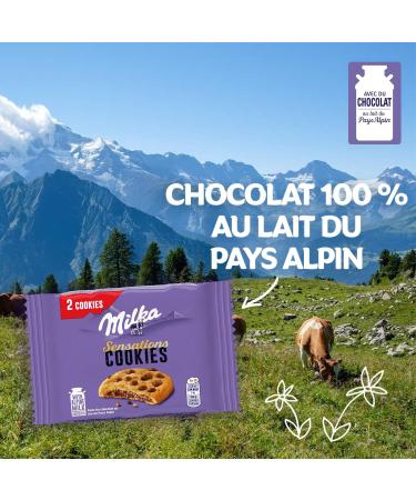 MILKA - Cookies Sensations - Cookies with Milk Chocolate Chips and Chocolate Heart - Pack of Individual Cookies - Size - Buy Online on GoSupps.com