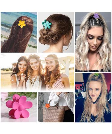 Palksky Small Flower Hair Claw Clips for Women Girls Kids - 10 PCS Tiny Thin/Medium Thick Hair 1.35 Inch Mini Jaw Clips - Nonslip Hair Clamps/Hair Accessories - Buy Online on GoSupps.com