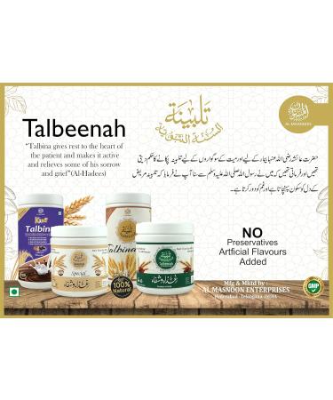 Al Masnoon TALBINA WITH DRY DATES 350G (PACK OF 2) A SUNNAH & HEALTHY BREAKFAST PORRIDGE FOR ALL AGE GROUP/NO PRESERVATIVE & FLAVOUR ADDED - Buy Online on GoSupps.com
