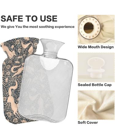 Vintage Fox Hot Water Bottle with Cover | 1L Hot Water Bottle for Bed | Hand/Foot Warmer | Pain Relief & Heat Therapy | Naanle - Buy Online on GoSupps.com