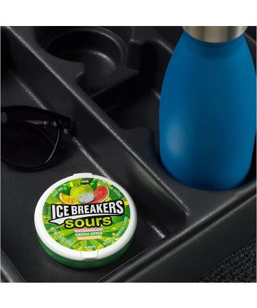ICE BREAKERS Sours Sugar Free Breath Mints - Green Apple, Tangerine, Watermelon Flavors - 1.5 oz Tins (8 Count) - Buy Online on GoSupps.com