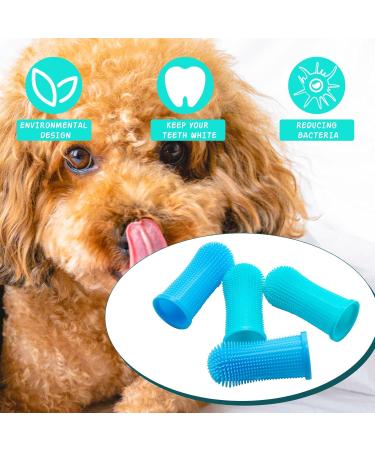 Dog Toothbrush Dog Finger Toothbrush Pet Teeth Cleaning Kit Brush 360 Silicone Finger Teeth Brush for Pets Dogs Cat Puppy with Box 4 Pcs - Buy Online on GoSupps.com
