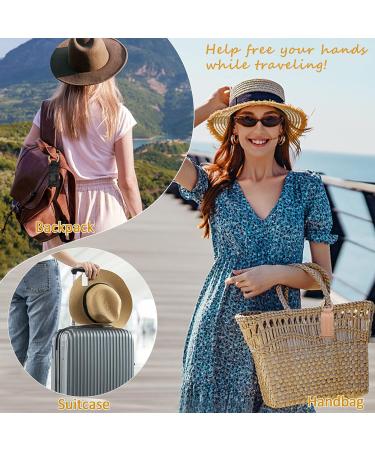 JYG Hat Clip for Traveling Handbag Backpack PU Elastic Cap Holder Outdoor Travel Accessory Hat Companion Black-16533 - Buy Online on GoSupps.com