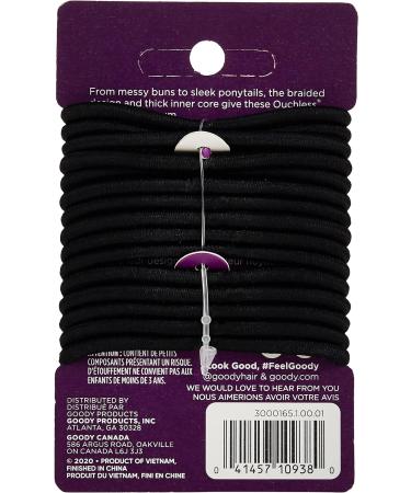 Goody Women's Ouchless Braided Elastics - Black 15 Count | Best International Shipping - Buy Online on GoSupps.com