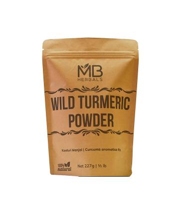 MB Herbals Wild Turmeric Powder 8oz - Organic Amba Haldi for Face Packs | Chemical-Free Kasturi Manjal Powder | No Preservatives | 0.5 LB - Buy Online on GoSupps.com