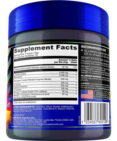 USN 3XT Power Pre-Workout Powder - Nitric Oxide Supplement for Men and Women - Muscle Growth, Pumps, Energy Drink Mix - 30 Servings (Tropical Vibes) - Buy Online on GoSupps.com