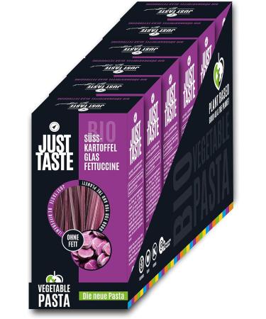 Just Taste Be different JUST TASTE Lilac Sweet Potato Fettuccine Pot The new organic plant-based pasta 250 g - Buy Online on GoSupps.com
