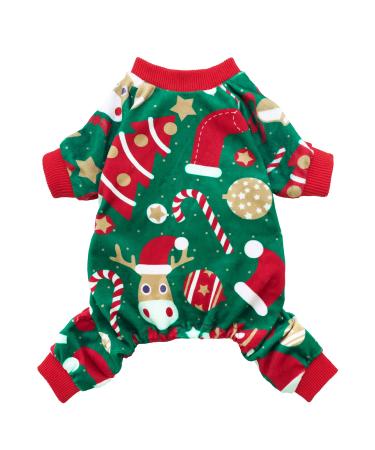 Fitwarm Penguin Thermal Pet Dog Pajamas Onesie Jumpsuit Stretchy Doggie Puppy Clothes Outift Lightweight Velvet Small Christmas