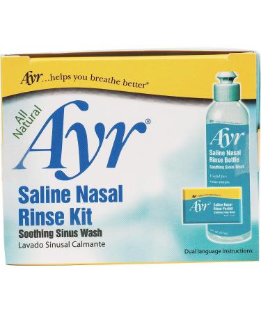 Buy Ayr Saline Nasal Rinse Kit - Soothing Nasal Relief Worldwide Shipping - Buy Online on GoSupps.com
