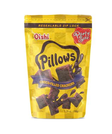 Oishi Pilows Choco-Filled Crackers Party Size, 5.29 oz, 2 packs Choco 5.29 Ounce (Pack of 2)