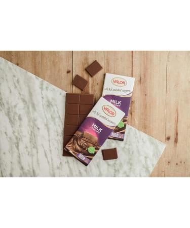 Valor Sugar Free Keto Low Carb Diabetic Chocolate Bar 100g - Gluten Free, No Added Sugar, Stevia Sweetened - Perfect for Diabetics and Celiacs - Buy Online on GoSupps.com