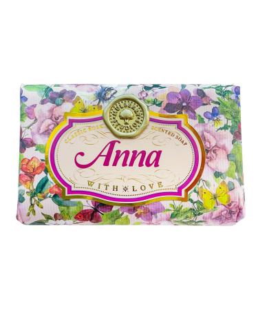 Anna - Gift Soap Bar For Her Birthday Rose Scent Mum Grandmother Cleanser Lather Present Girl