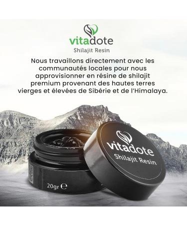 Vitadote Shilajit Resin (20g) - Himalayan and Altai Origin Pure and Authentic Mumijo - Natural Detox Global Vitality and Inner Beauty. - Buy Online on GoSupps.com