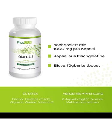  Plusvive Plusvive - 365 omega-3 capsules with fish gelatin shell (1000 mg) - Buy Online on GoSupps.com
