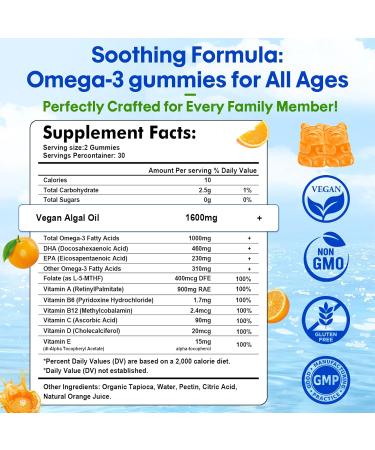 Bundle: Omega-3 Gummies & GABA Gummies 2 Packs - Buy Online on GoSupps.com