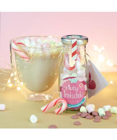 DIY Ruby Chocolate Drinking Chocolate Kit | Mini Marshmallows & Candy Rod | Perfect Christmas & Advent Calendar Gift - Buy Online on GoSupps.com