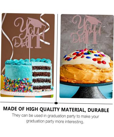 COLLBATH 10pcs 2021 top hat Insert card paper cup dessert paper glitter food picks Cake Topper Socket gold cake picks decorate Trench digger letter cake baking paper Birthday Cake Golden 13x13.5cm - Buy Online on GoSupps.com