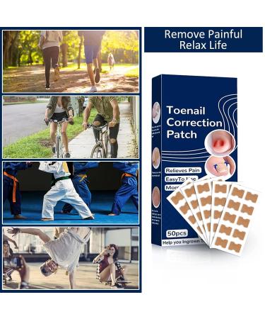 100 PCS Breathable Self-Adhesive Toenail Correction Patch - Ingrown Toenail Corrector Stickers Blue - Buy Online on GoSupps.com
