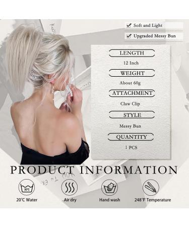 Colorful Panda 10 Inch Claw Clip Ponytail Hair Extension - Platinum Blonde/Silver Gray - Buy Online on GoSupps.com