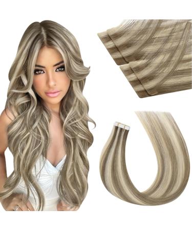 Moresoo virgin tape in extensions real hair hair extension real hair tapes adhesive tape invisible extensions tape in real hair remy #p8/60 5 pieces 12.5 gram 60 cm 2. virgin #p8/60 - Buy Online on GoSupps.com