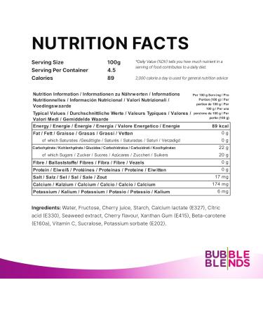 Bubble Blends Cherry Popping Boba - Fruit Juice-Filled Boba Pearls for Bubble Tea - 450g (Pack of 1) - Buy Online on GoSupps.com