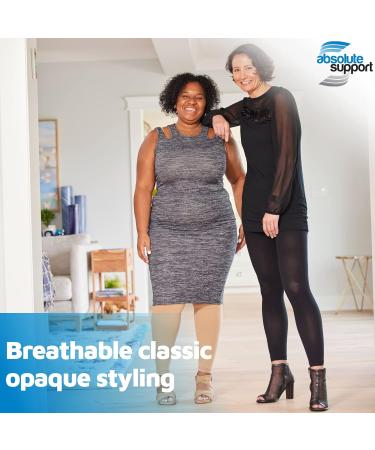 Absolute Support Compression Underleggings for Women Up to 7XL | 20-30mmHg | A717 Medium Black - International Shipping Available - Buy Online on GoSupps.com