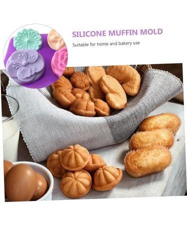 MAGICLULU 1pc Handmade Soap Mold Flower Fondant Cake Molds DIY Muffin Tool Silicone Biscuits Rose Candy Cookie Cake Flower Casting Molds Resin Mold Silica Gel Flower Model Purple Round 3X16.6X16.6CM - Buy Online on GoSupps.com