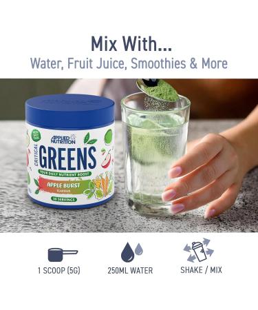  Applied Nutrition Applied Nutrition Critical Greens - Super Greens - Immune System Boosting Powder - Nutritious Superfood Vegan Moringa Powder (150g - 30 servings) (Unflavored) - Buy Online on GoSupps.com