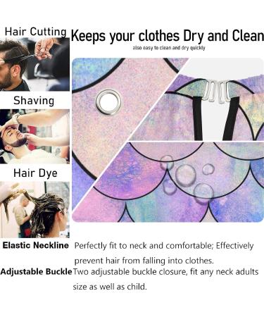 visesunny Barber Cape Magic Mermaid Scale Polyester Hair Cutting Salon Cape Apron Anti-Static Haircut Water-Resistant Shaving Cloth Beard Shaving Bib Hairdressing Cape Multi23 Large - Buy Online on GoSupps.com