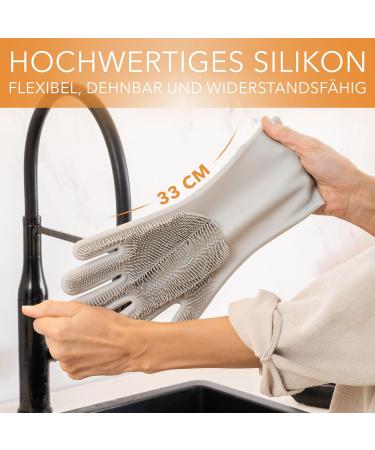 Avana Silicone Rinse Cleaning Gloves | Heat-Resistant Wash Scrubber for Home & Animal Care | Gray - Buy Online on GoSupps.com