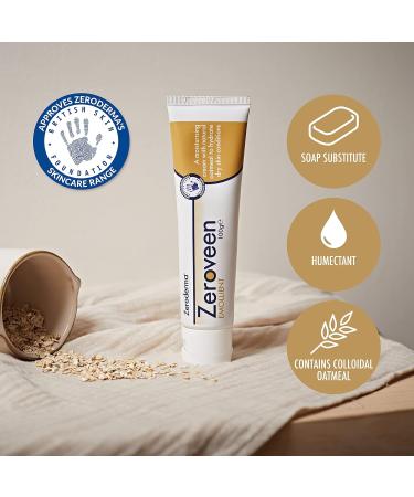 Zeroveen Emollient 100g - 2-in-1 Moisturizing Cream & Wash with Natural Oatmeal | Buy Internationally - Buy Online on GoSupps.com