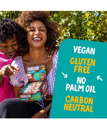 Perkier Salted Caramel & Dark Chocolate Snack Bars (30 Pack) - Vegan, Gluten Free, High Protein, High Fibre, Lower Sugar, Lower Calorie, No Palm Oil - 30 Count - Buy Online on GoSupps.com
