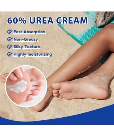 60% Urea Cream - Cracked Heel Repair Cream For Feet and Hand - Foot Cream for Cracked Heels and Dry Skin - Urea Cream 60 Percent for Feet - Maximum Strength for Hand Foot and Body Care - Buy Online on GoSupps.com